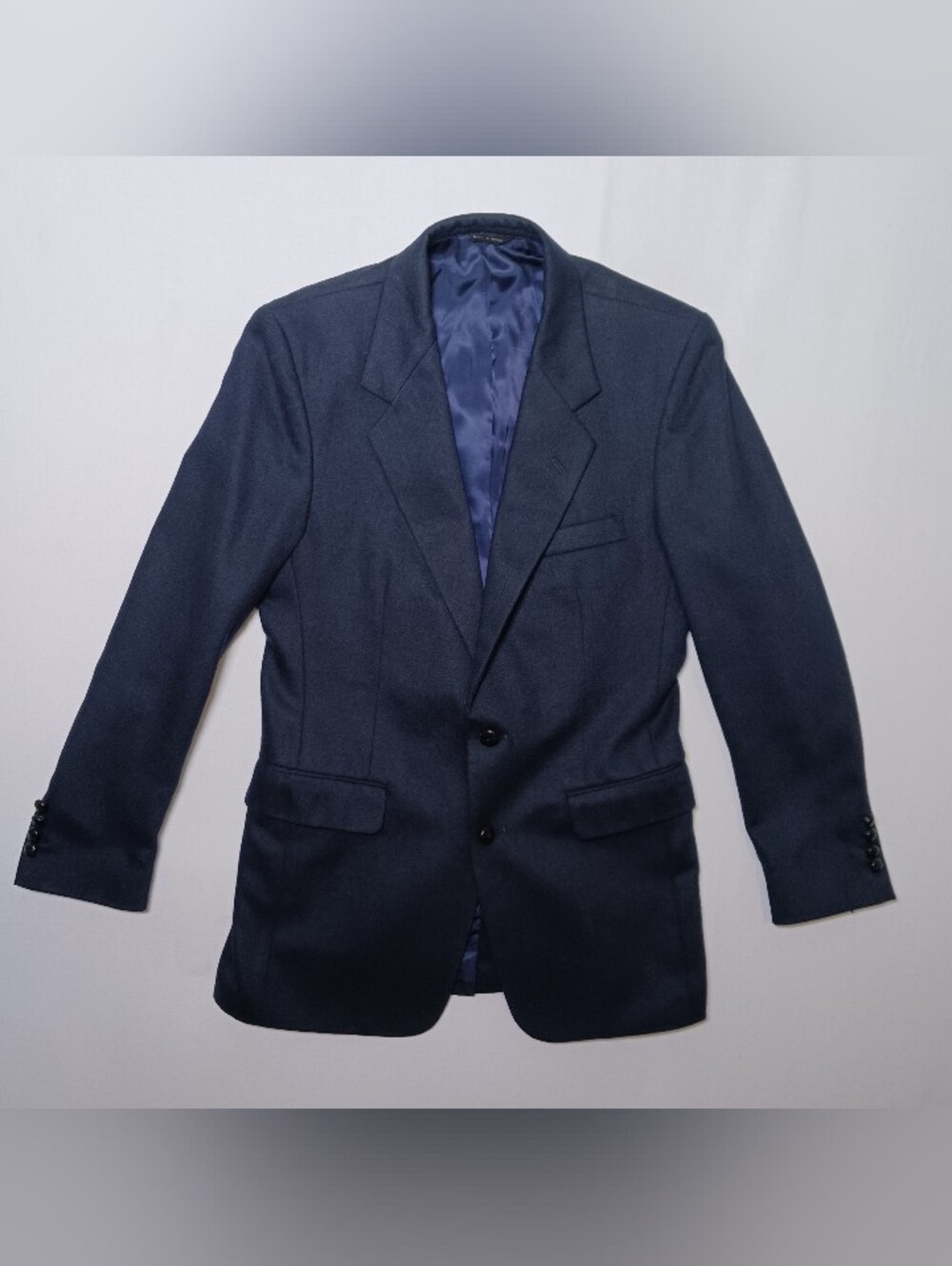 Vintage Joe Namath Signature Collection Wool Blend Blazer 38R Navy Blue